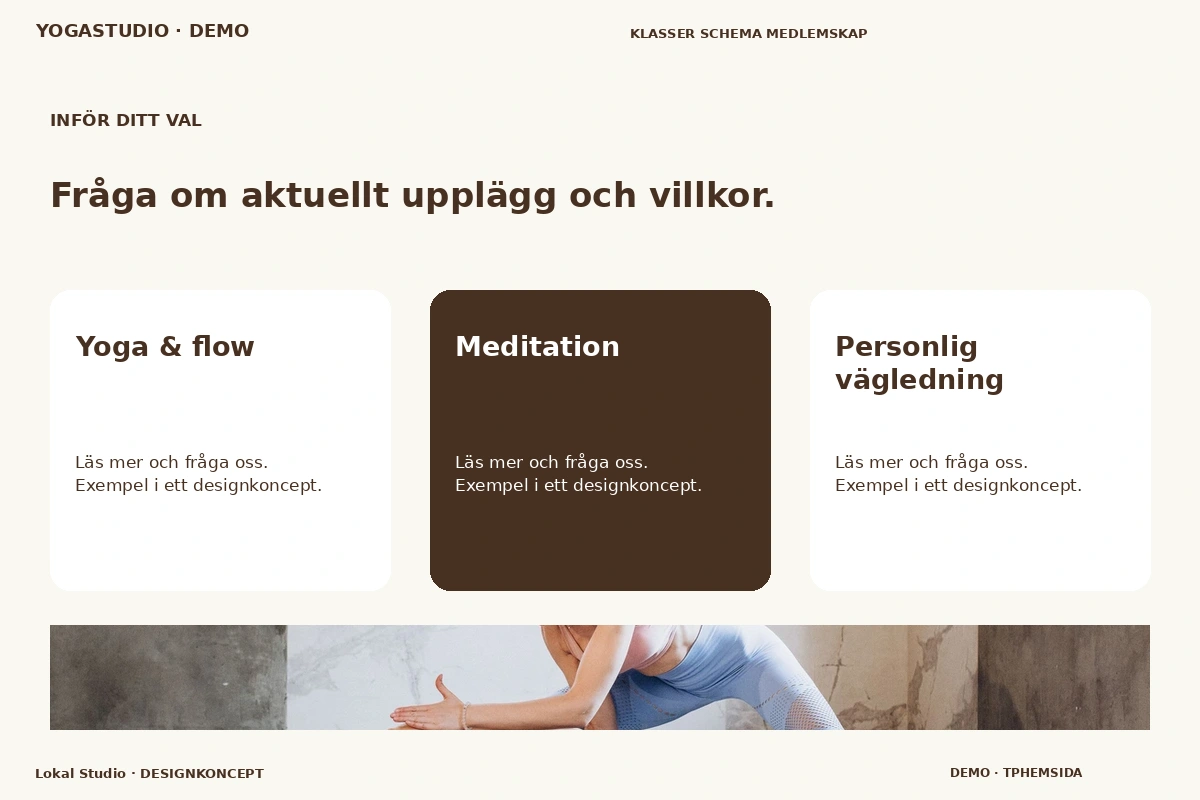 Lokal Studio – Alternativ & villkor för yogastudio