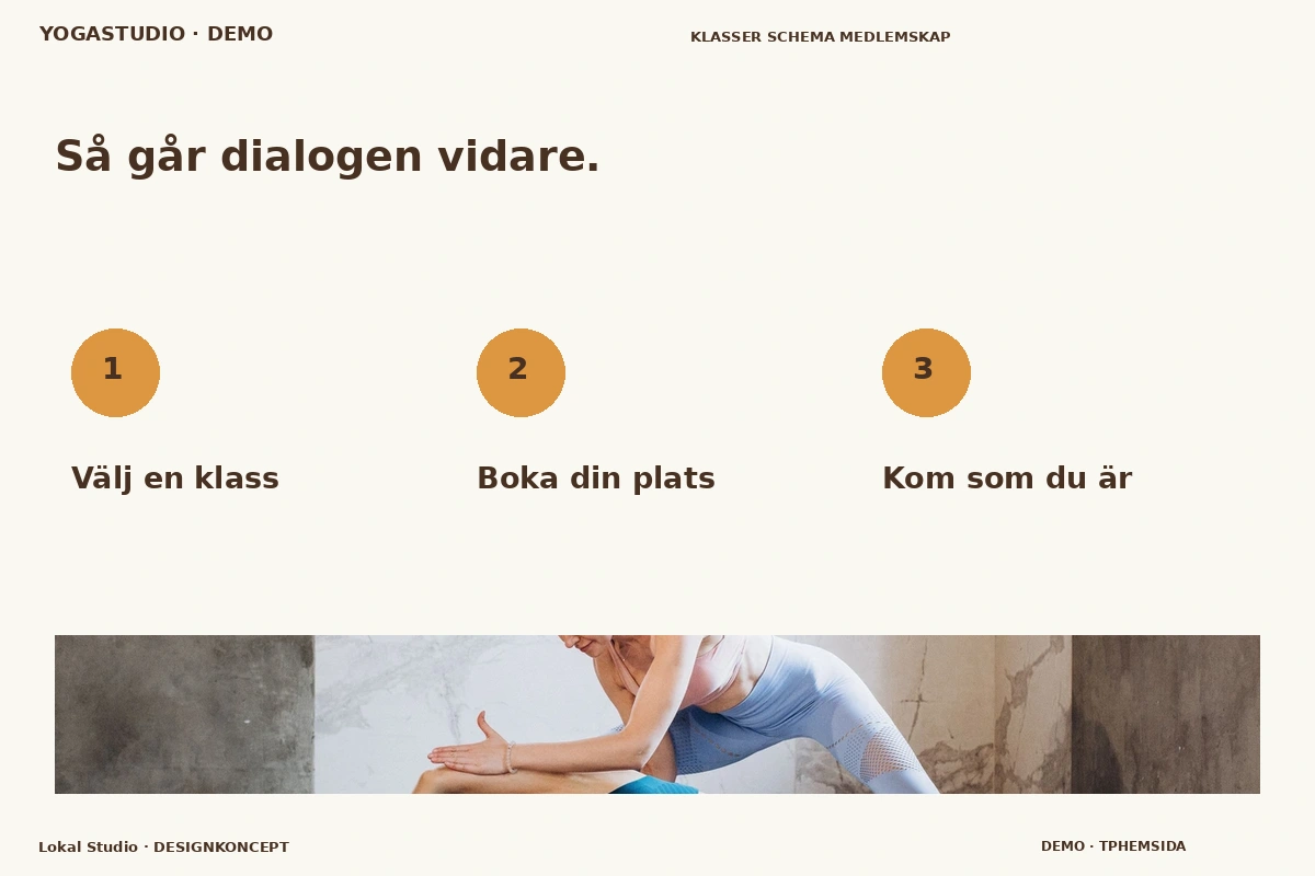 Lokal Studio – Så fungerar dialogen för yogastudio