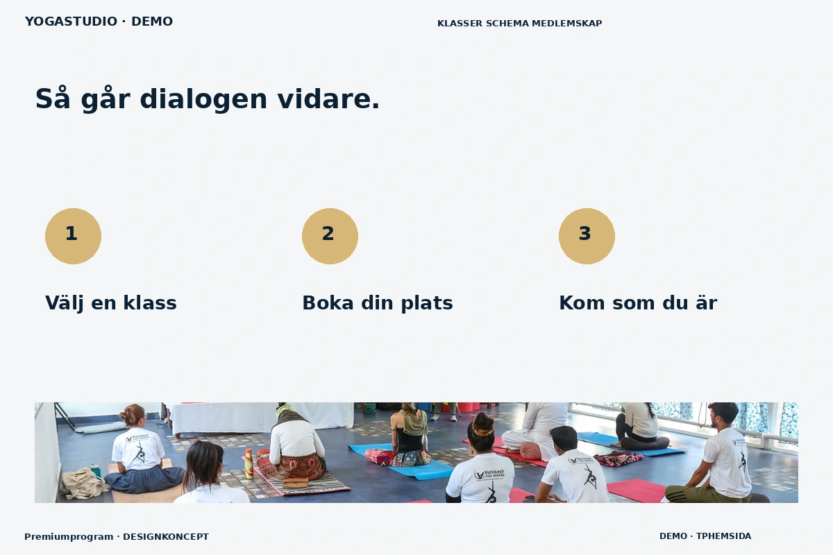 Premiumprogram – Så fungerar dialogen för yogastudio