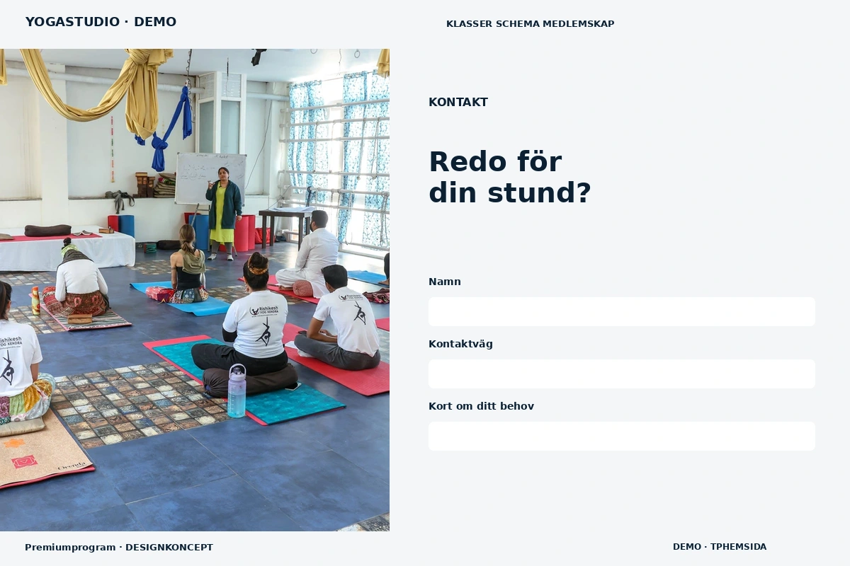 Premiumprogram – Kontakt för yogastudio