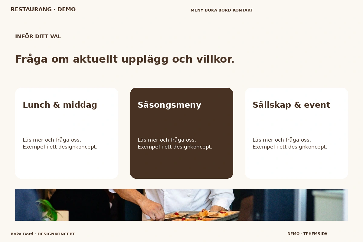 Boka Bord – Alternativ & villkor för restaurang