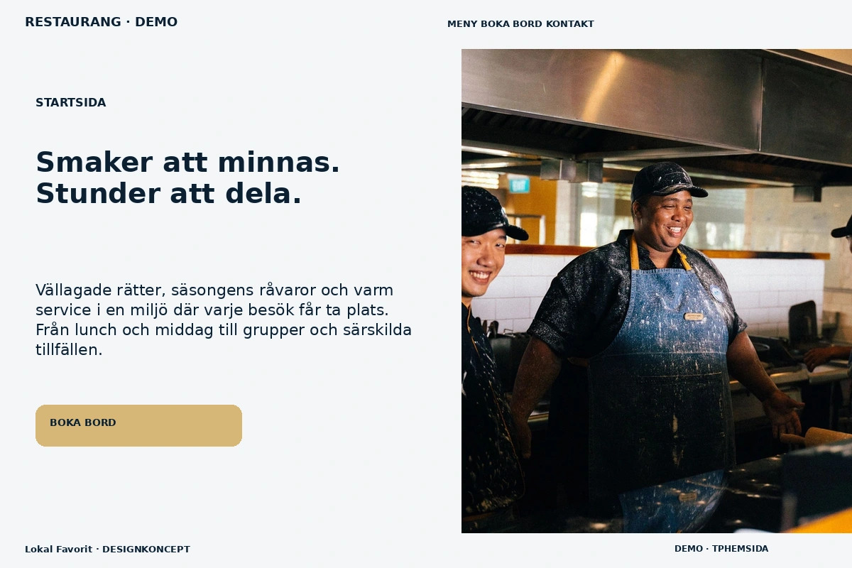 Lokal Favorit – Startsida för restaurang