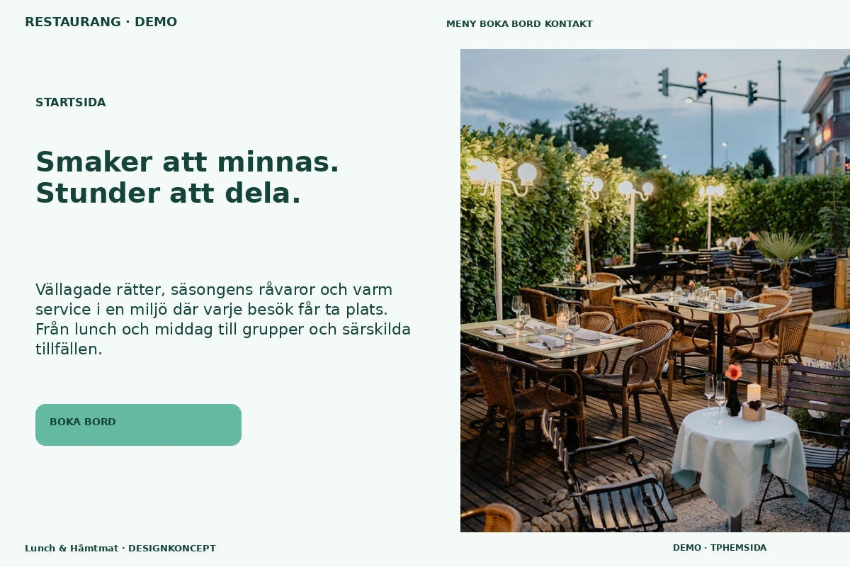 Lunch & Hämtmat – Startsida för restaurang