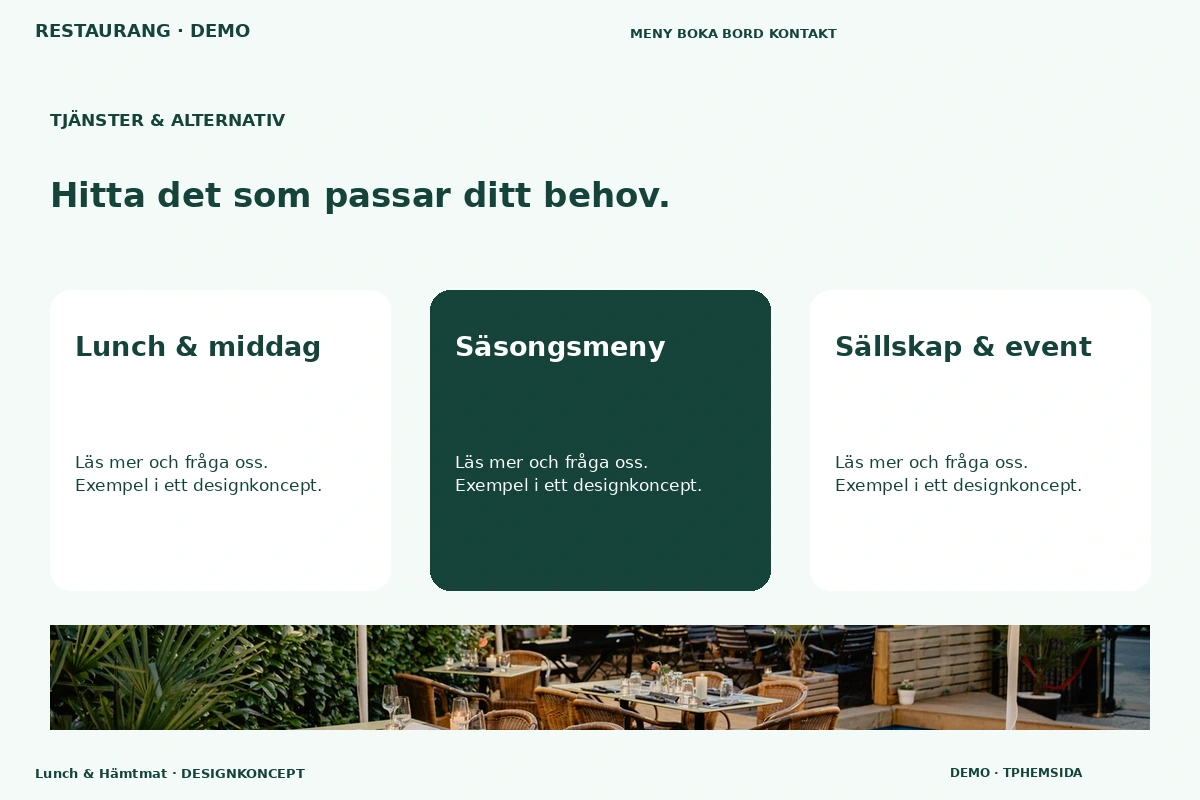 Lunch & Hämtmat – Tjänster & alternativ för restaurang