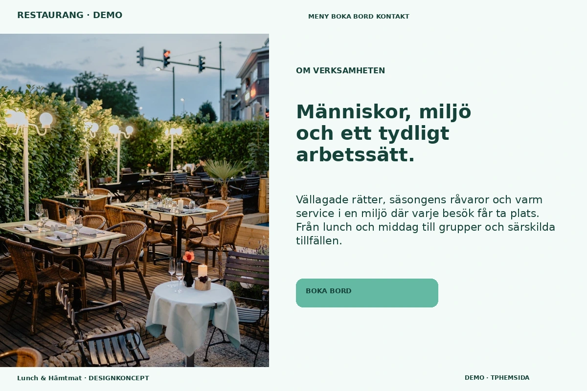 Lunch & Hämtmat – Om verksamheten för restaurang