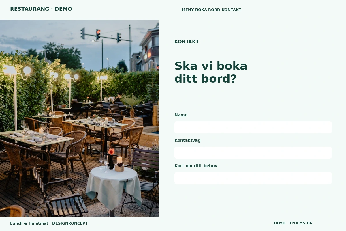 Lunch & Hämtmat – Kontakt för restaurang