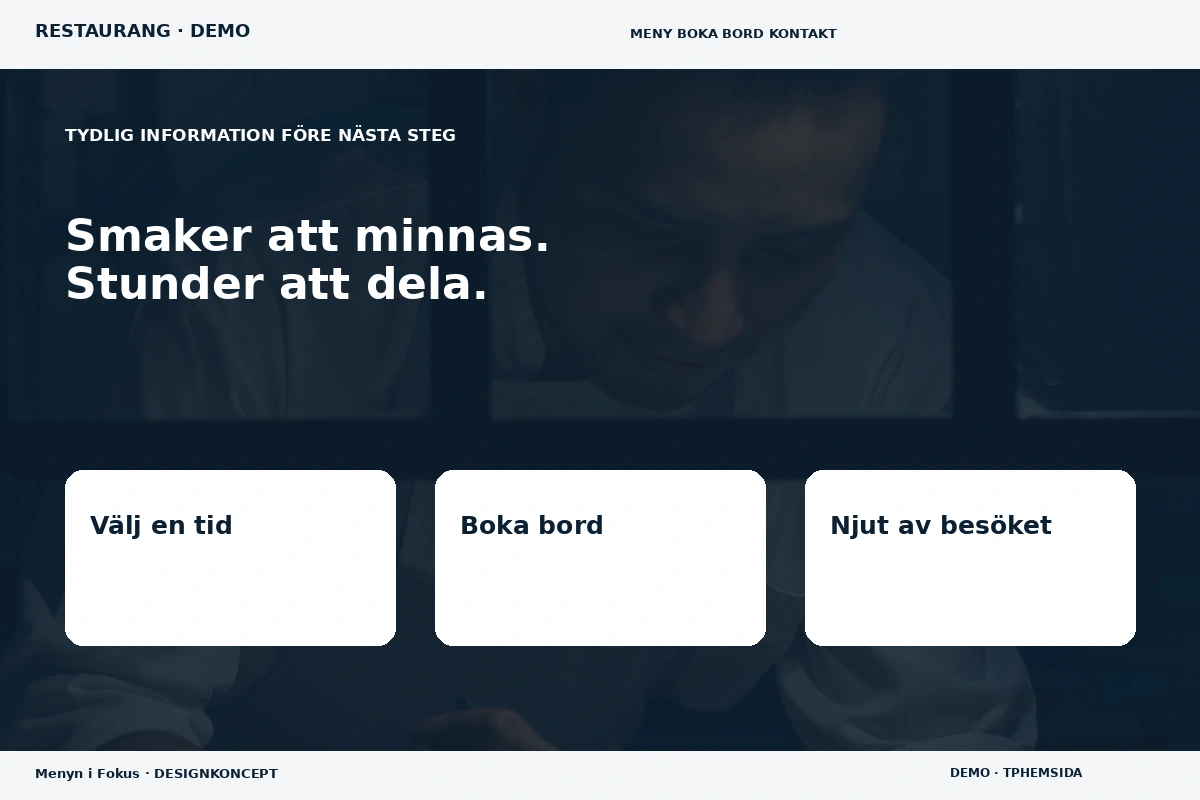 Menyn i Fokus – Inför ditt val för restaurang