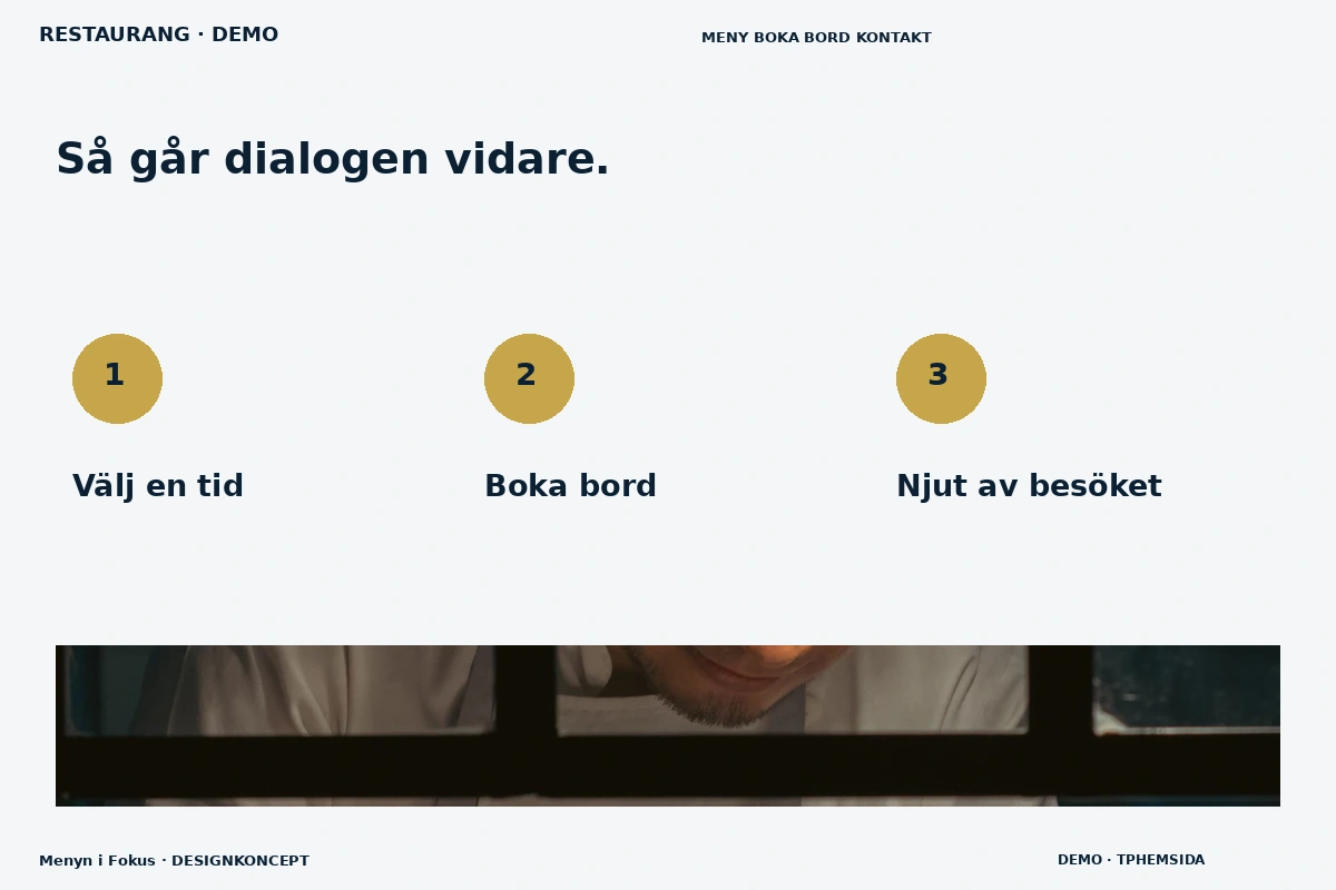 Menyn i Fokus – Så fungerar dialogen för restaurang