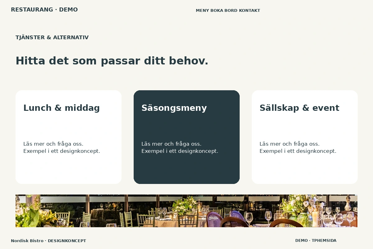 Nordisk Bistro – Tjänster & alternativ för restaurang