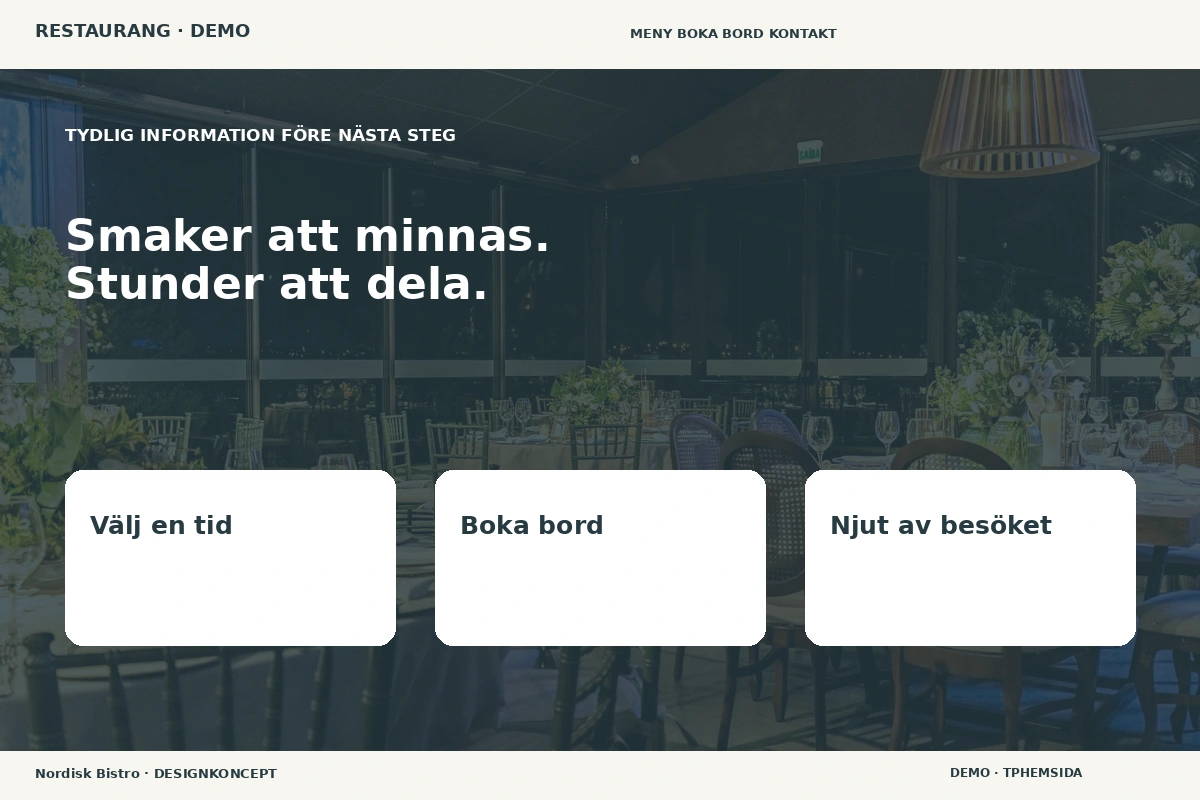 Nordisk Bistro – Inför ditt val för restaurang