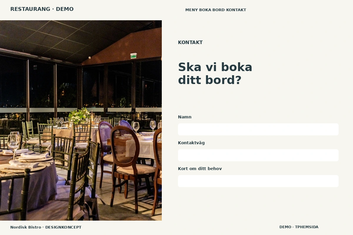 Nordisk Bistro – Kontakt för restaurang