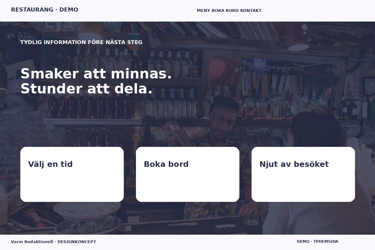 Varm Redaktionell – Inför ditt val för restaurang