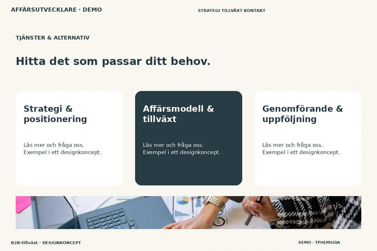 B2B-tillväxt – Tjänster & alternativ för affärsutvecklare