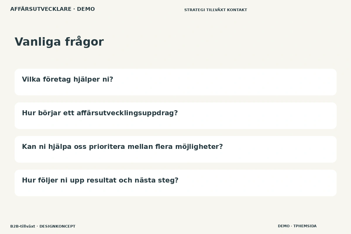 B2B-tillväxt – Vanliga frågor för affärsutvecklare