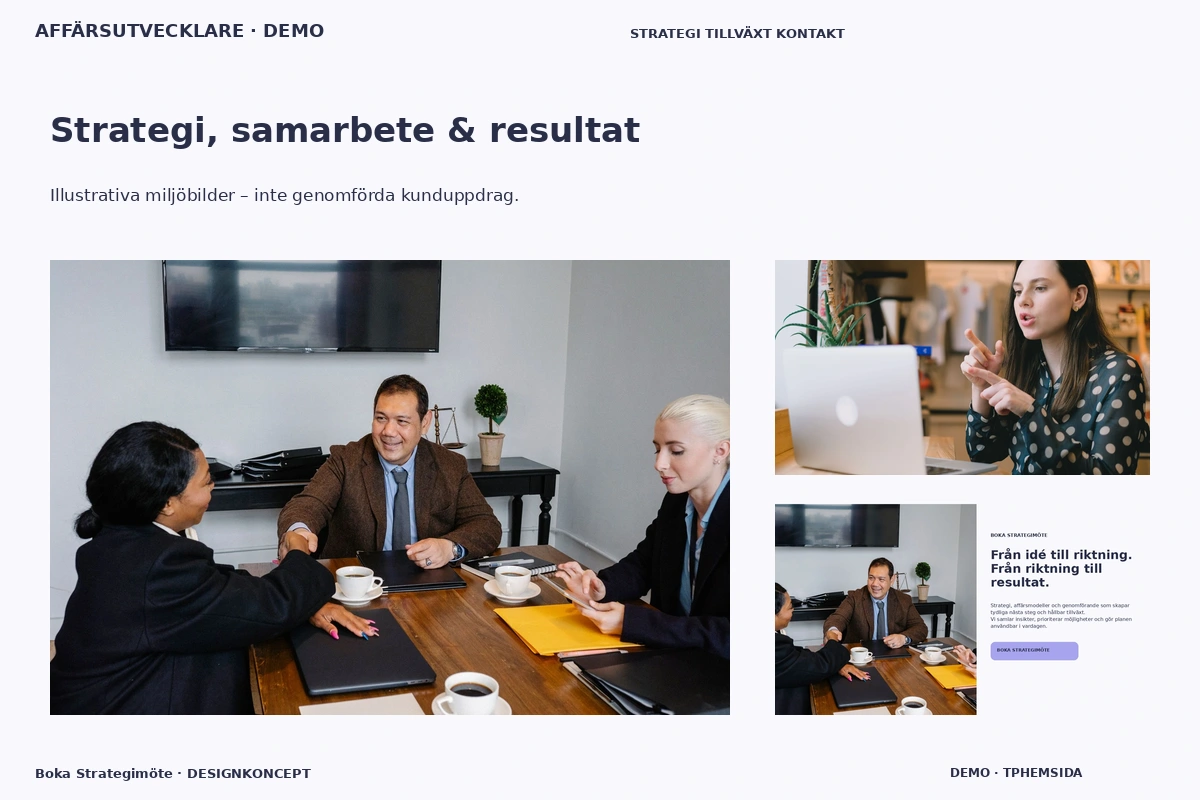 Boka Strategimöte – Strategi, samarbete & resultat för affärsutvecklare