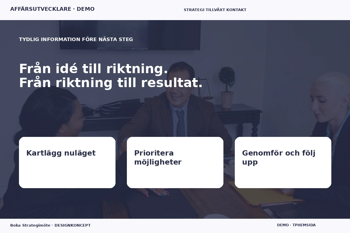 Boka Strategimöte – Inför ditt val för affärsutvecklare