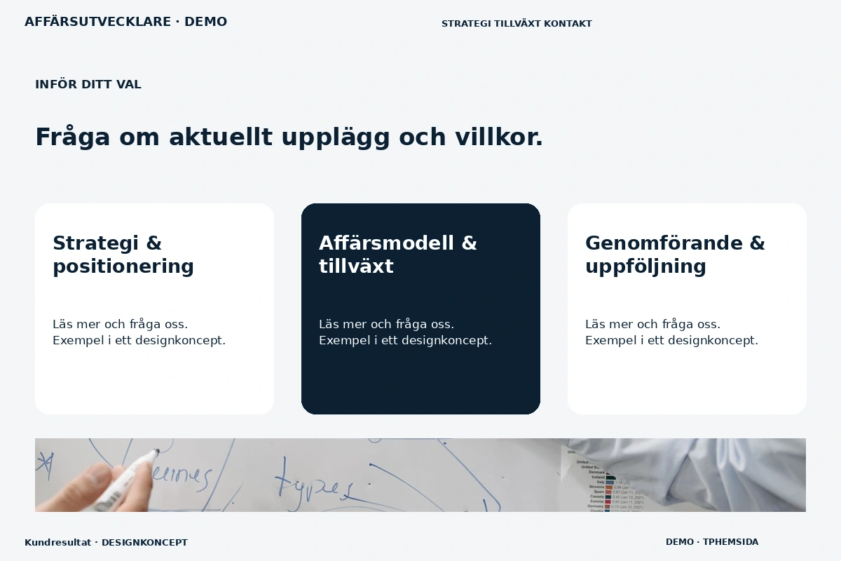 Kundresultat – Alternativ & villkor för affärsutvecklare