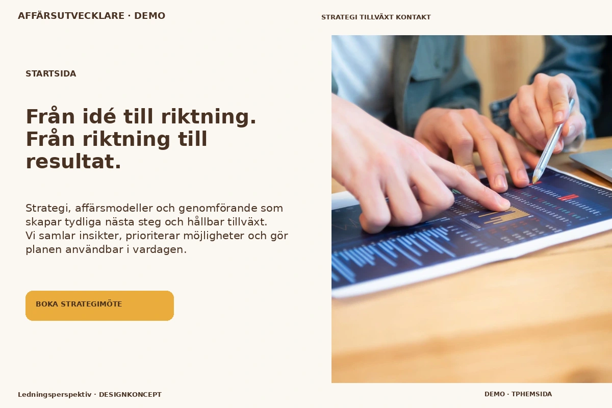 Ledningsperspektiv – Startsida för affärsutvecklare