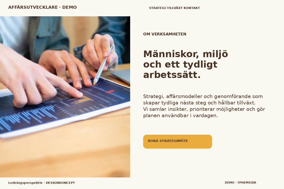 Ledningsperspektiv – Om verksamheten för affärsutvecklare