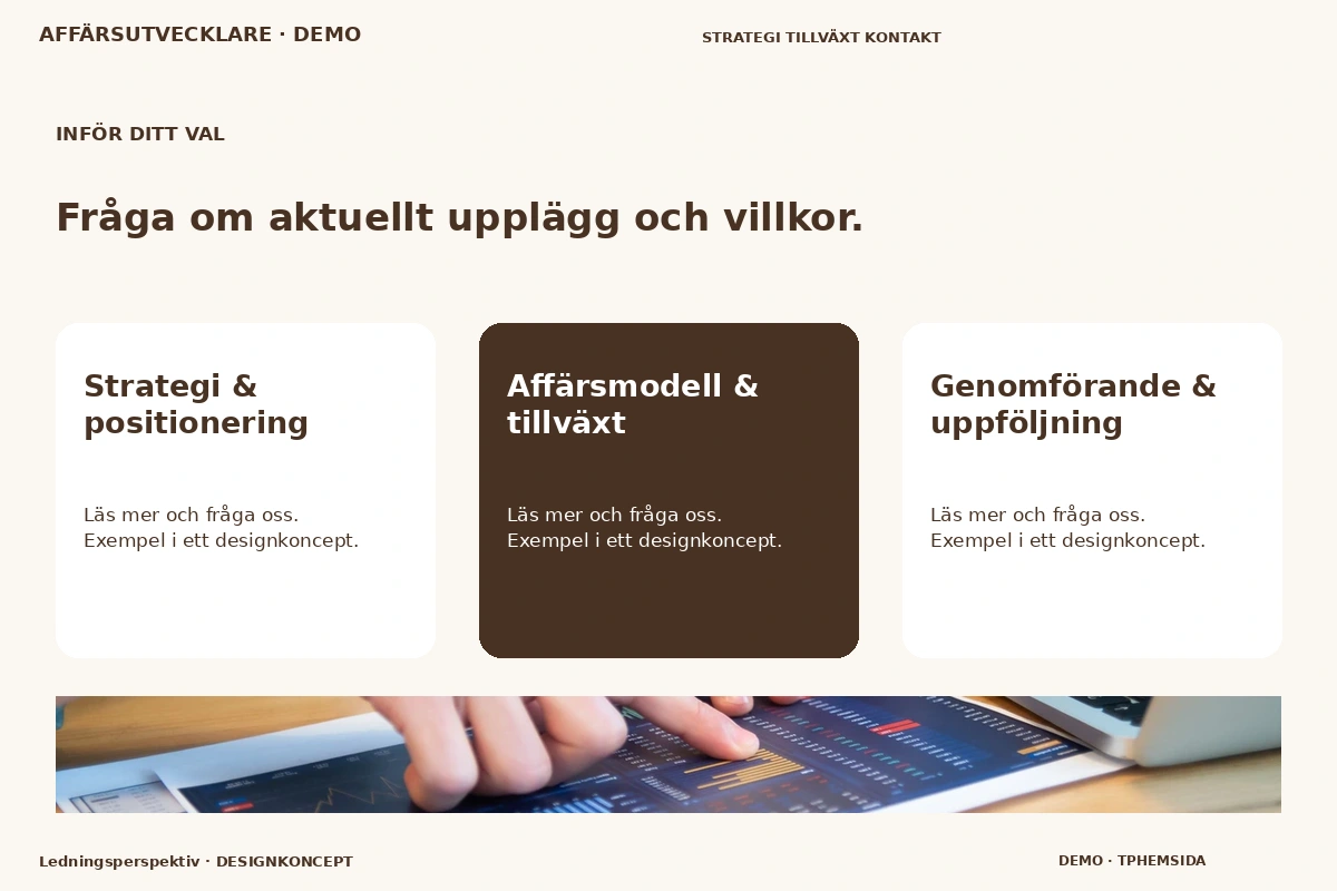 Ledningsperspektiv – Alternativ & villkor för affärsutvecklare