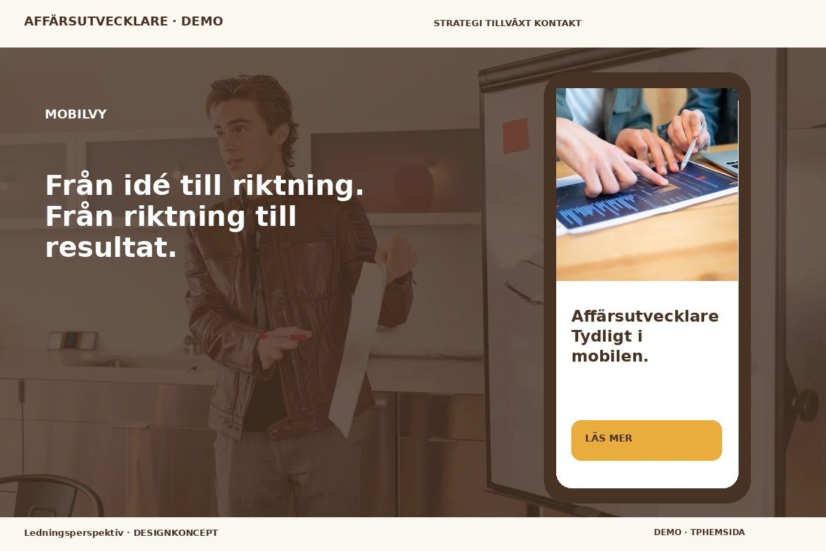 Ledningsperspektiv – Mobilvy för affärsutvecklare