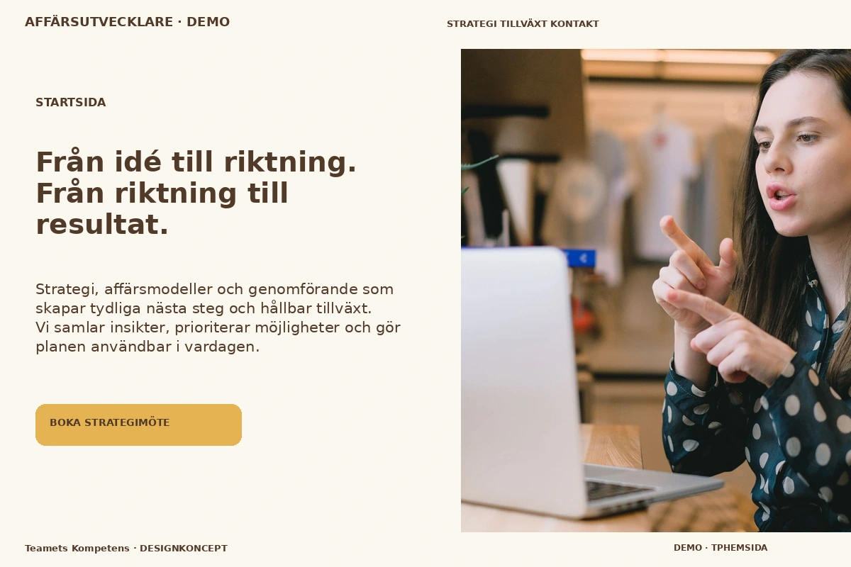 Teamets Kompetens – Startsida för affärsutvecklare