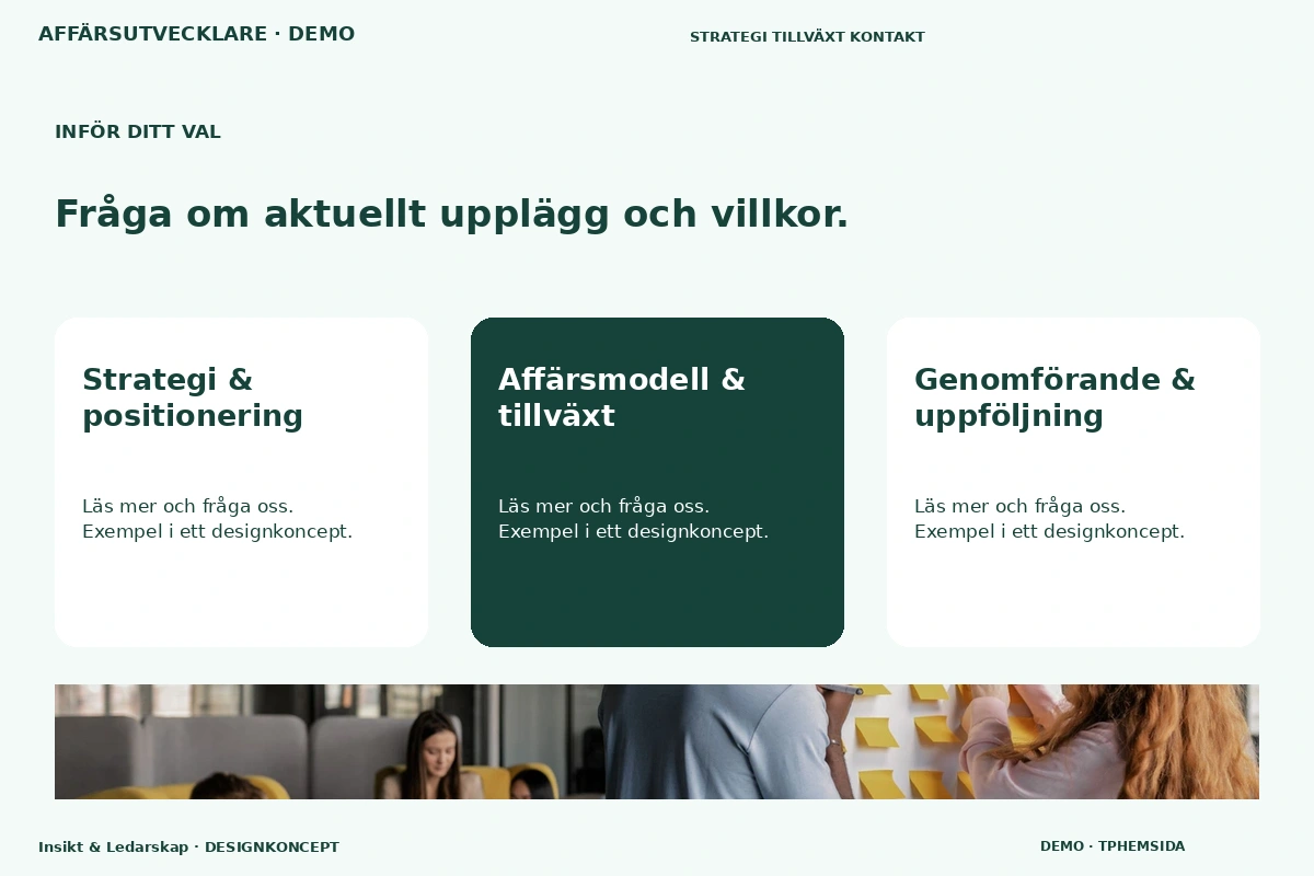 Insikt & Ledarskap – Alternativ & villkor för affärsutvecklare