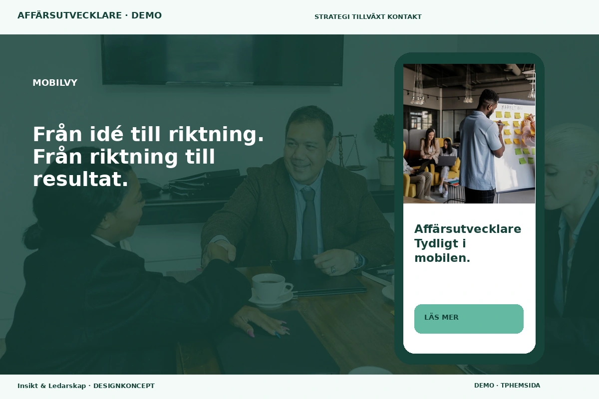 Insikt & Ledarskap – Mobilvy för affärsutvecklare