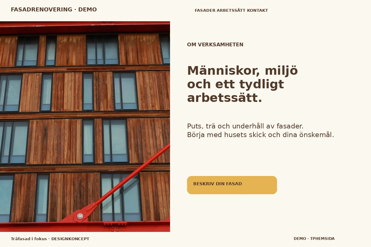 Träfasad i fokus – Om verksamheten för fasadrenovering