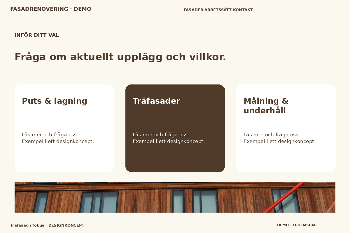 Träfasad i fokus – Alternativ & villkor för fasadrenovering