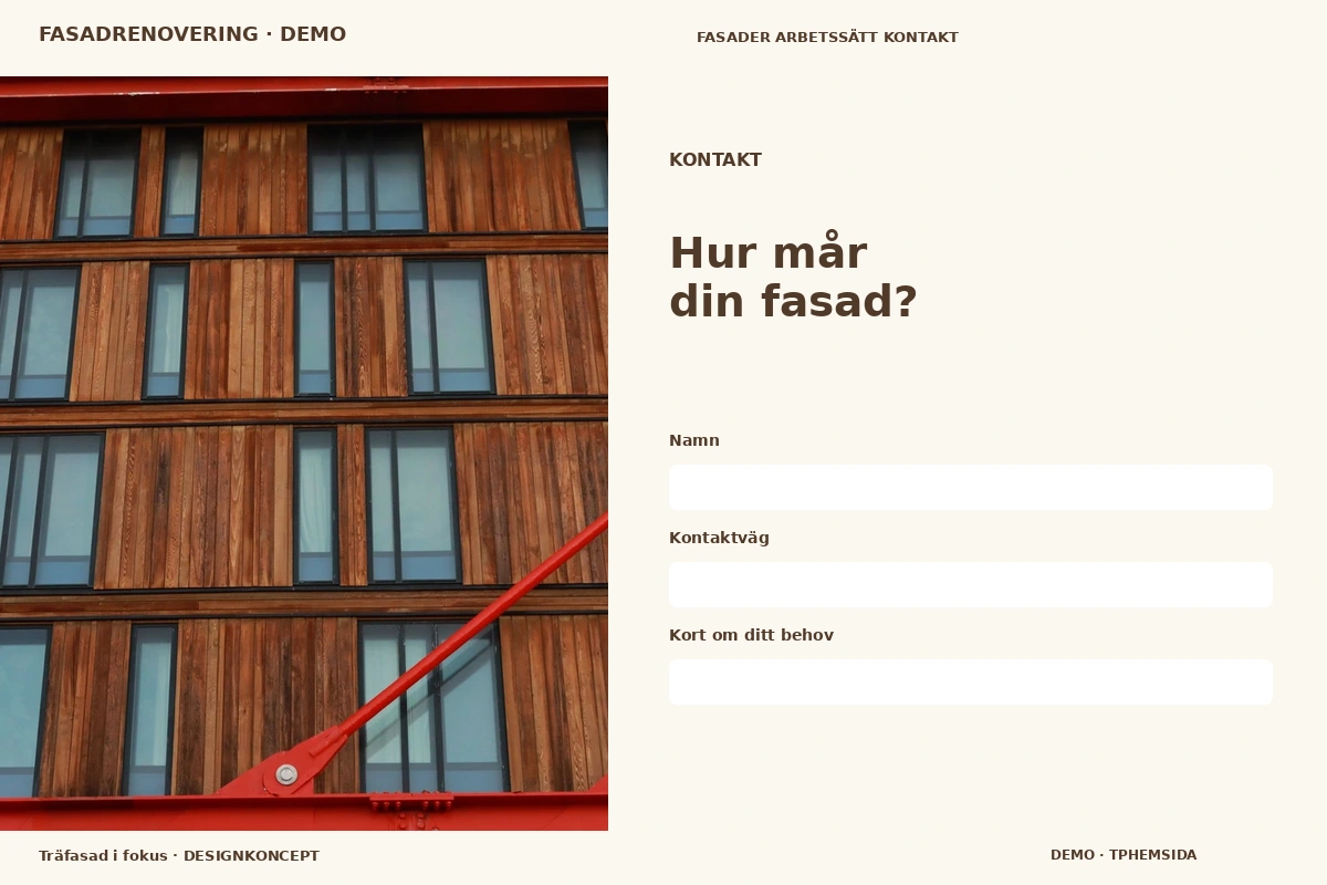 Träfasad i fokus – Kontakt för fasadrenovering