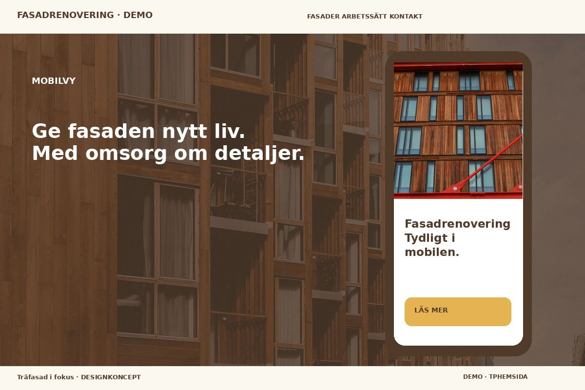 Träfasad i fokus – Mobilvy för fasadrenovering