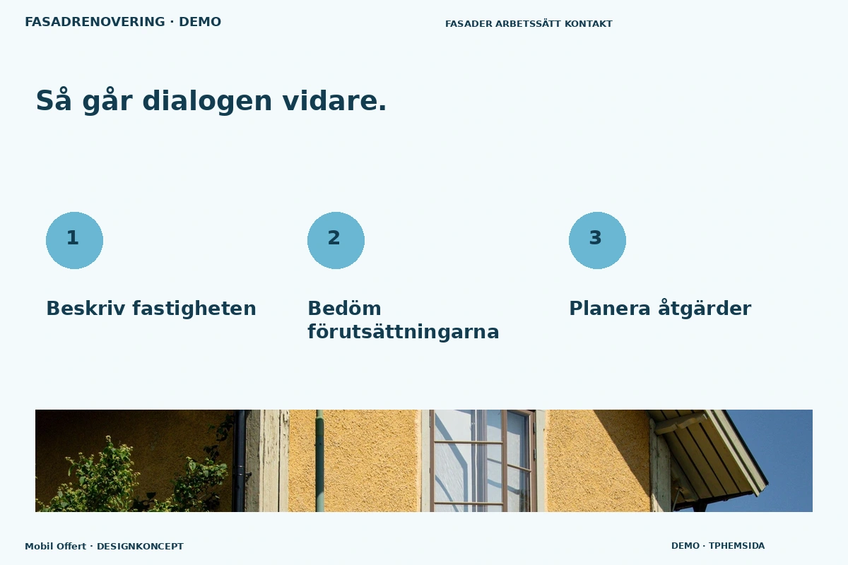 Mobil Offert – Så fungerar dialogen för fasadrenovering