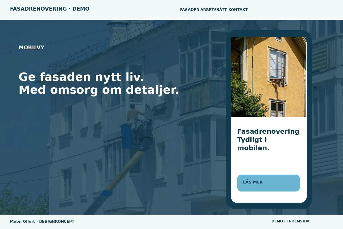 Mobil Offert – Mobilvy för fasadrenovering