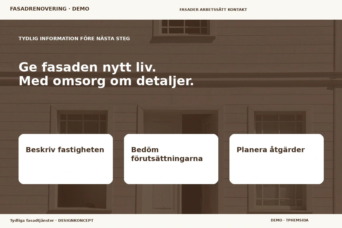 Tydliga fasadtjänster – Inför ditt val för fasadrenovering
