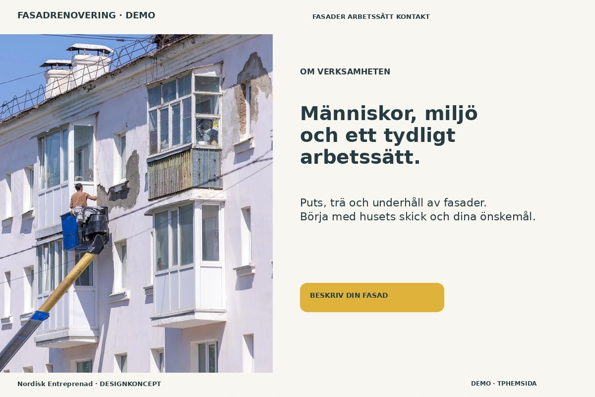 Nordisk Entreprenad – Om verksamheten för fasadrenovering