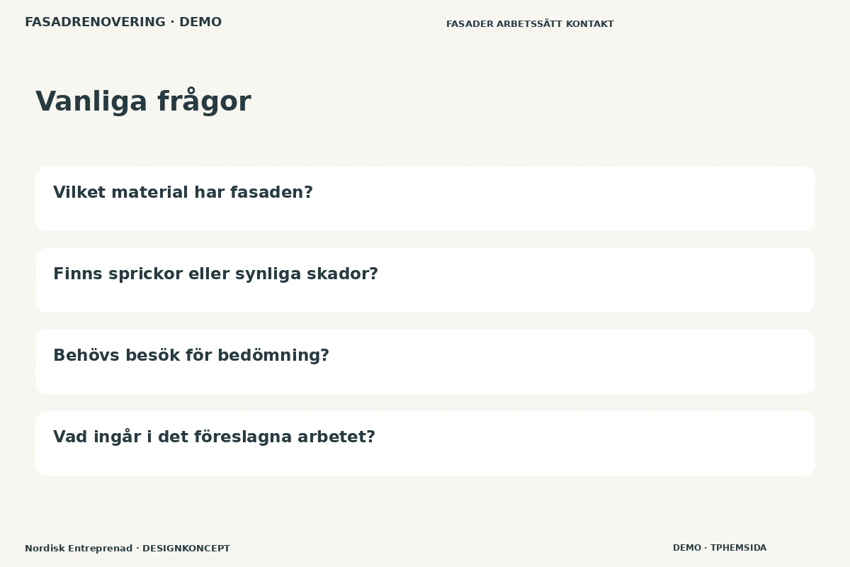 Nordisk Entreprenad – Vanliga frågor för fasadrenovering