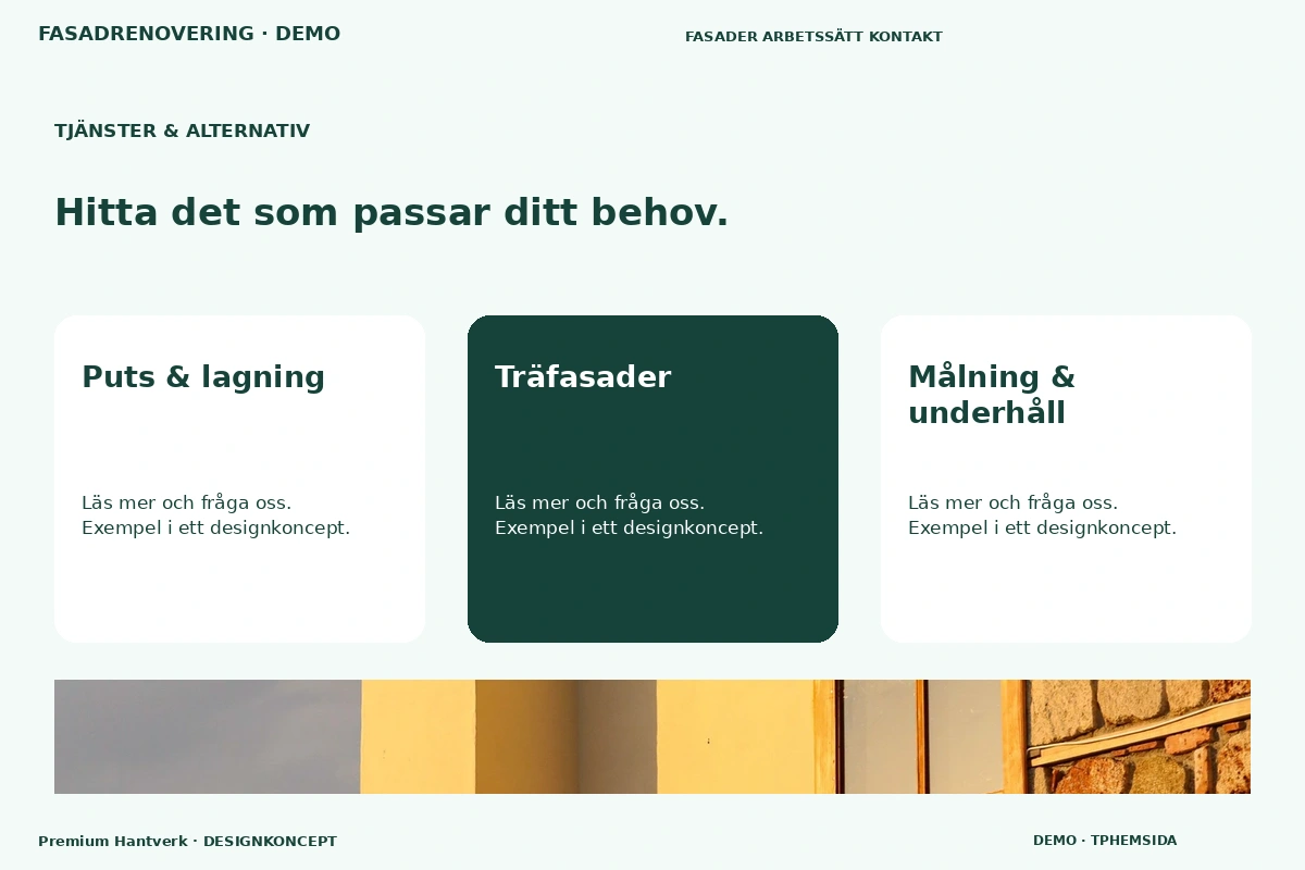 Premium Hantverk – Tjänster & alternativ för fasadrenovering