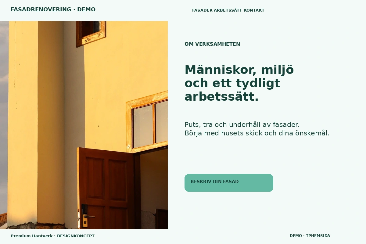Premium Hantverk – Om verksamheten för fasadrenovering