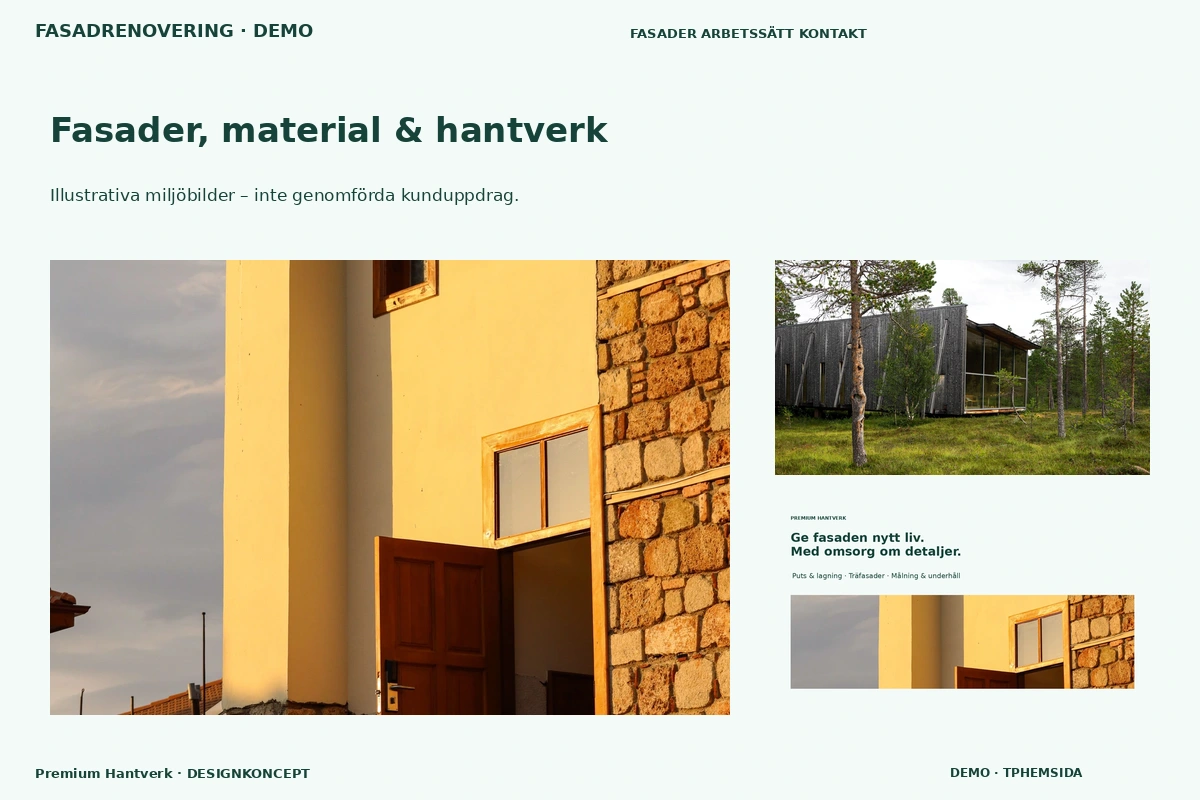 Premium Hantverk – Fasader, material & hantverk för fasadrenovering