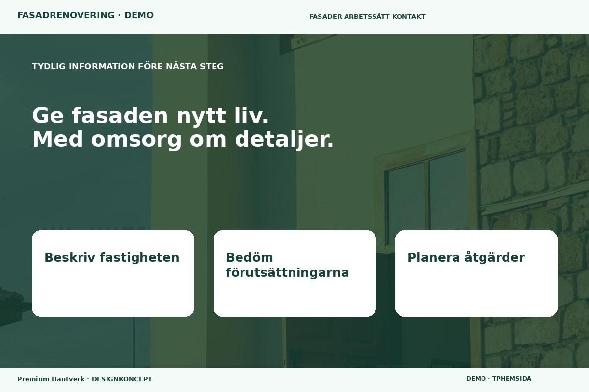 Premium Hantverk – Inför ditt val för fasadrenovering