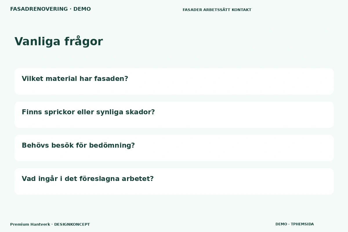 Premium Hantverk – Vanliga frågor för fasadrenovering