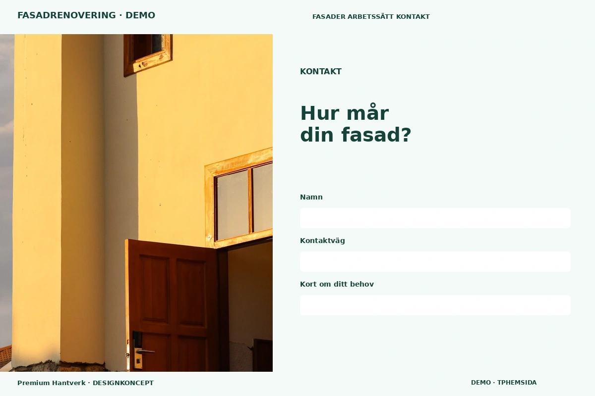 Premium Hantverk – Kontakt för fasadrenovering