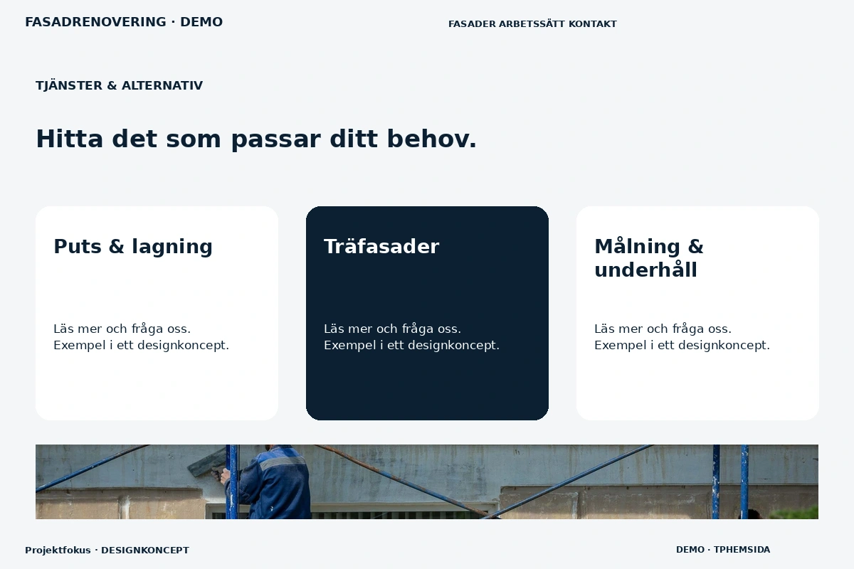 Projektfokus – Tjänster & alternativ för fasadrenovering