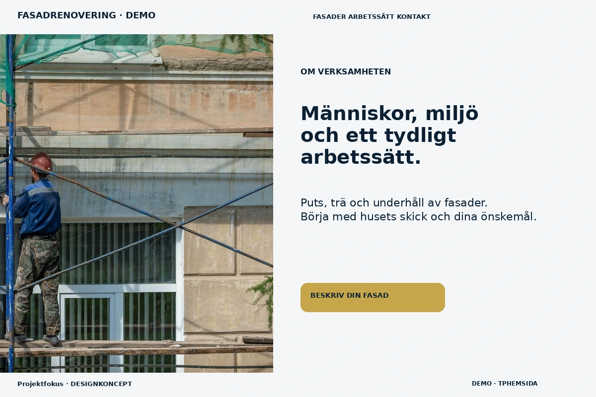 Projektfokus – Om verksamheten för fasadrenovering