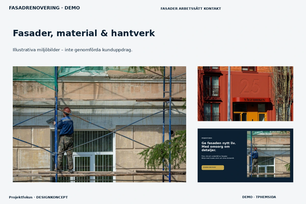 Projektfokus – Fasader, material & hantverk för fasadrenovering