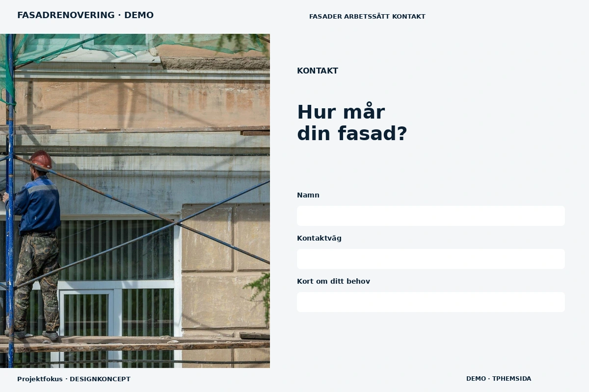 Projektfokus – Kontakt för fasadrenovering