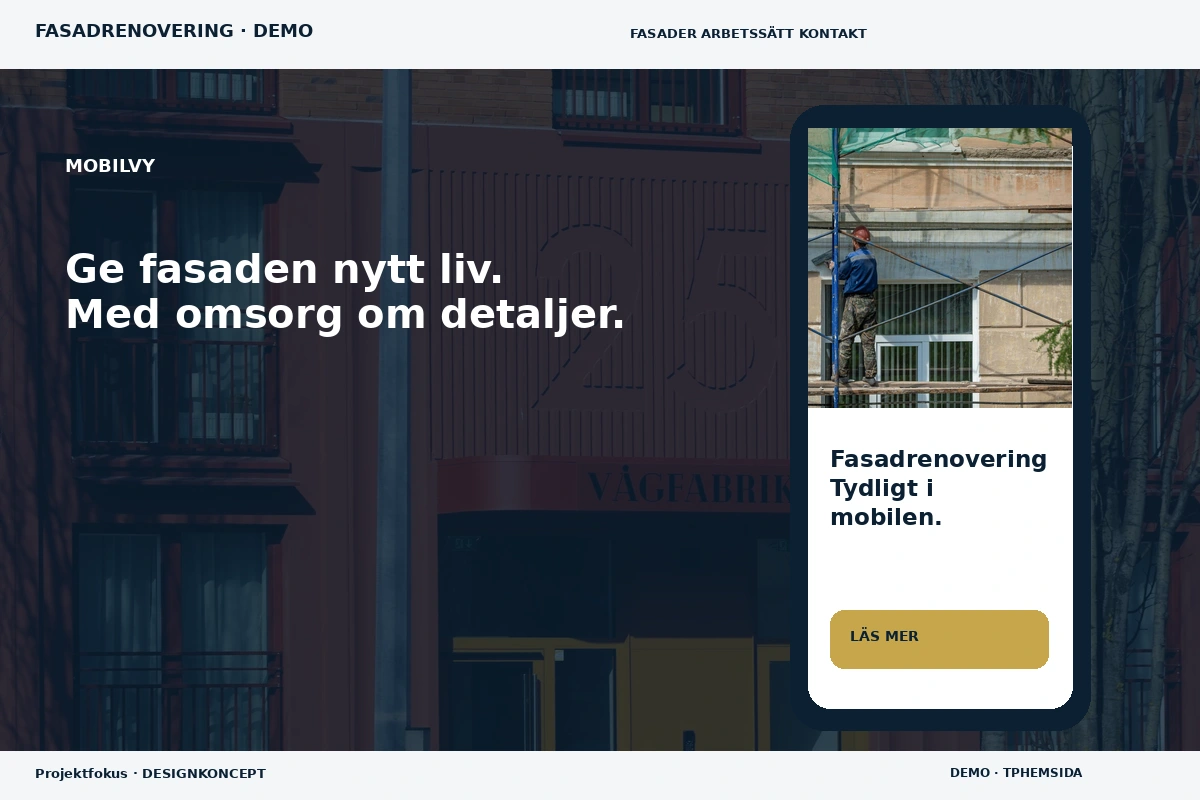 Projektfokus – Mobilvy för fasadrenovering