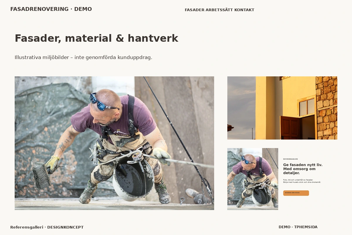 Referensgalleri – Fasader, material & hantverk för fasadrenovering