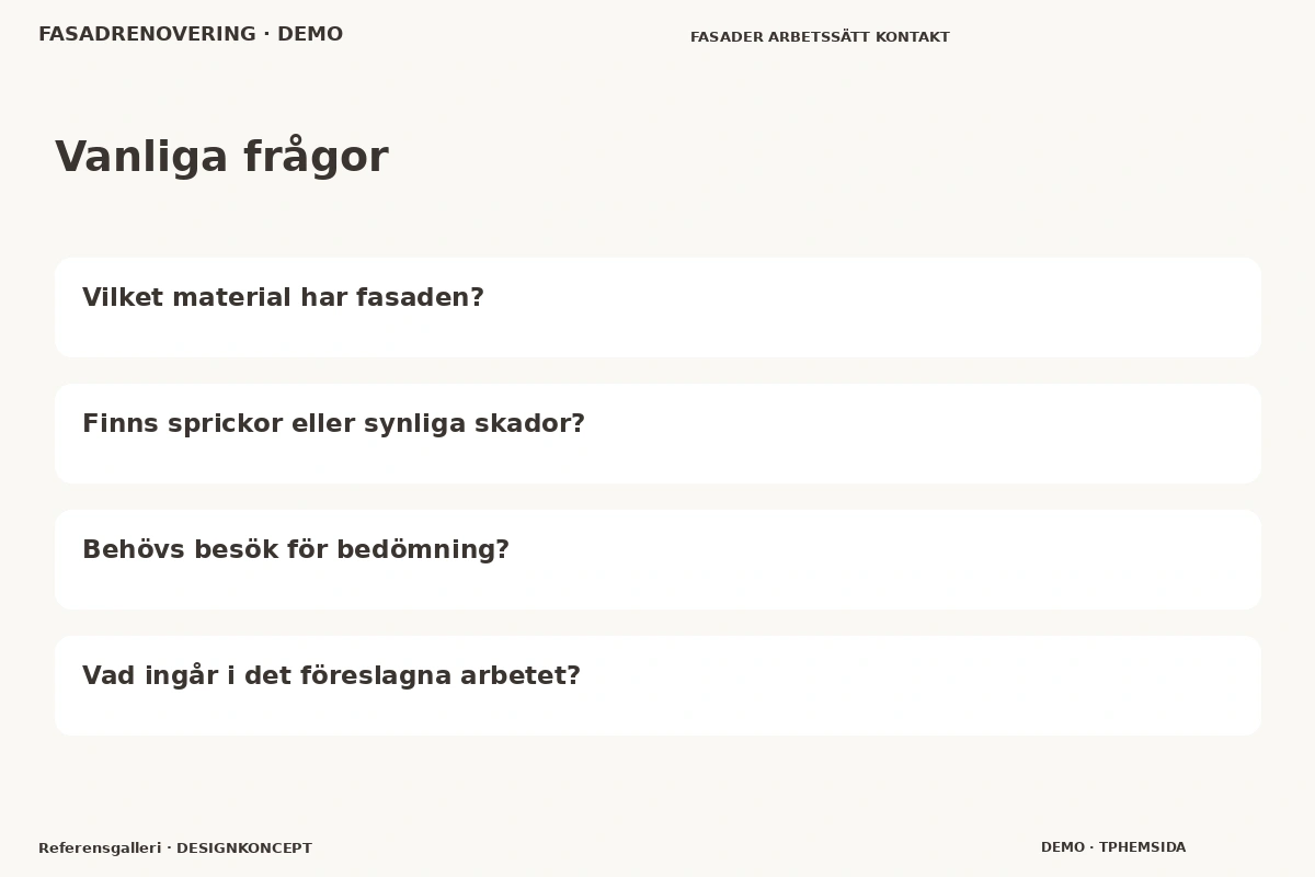 Referensgalleri – Vanliga frågor för fasadrenovering